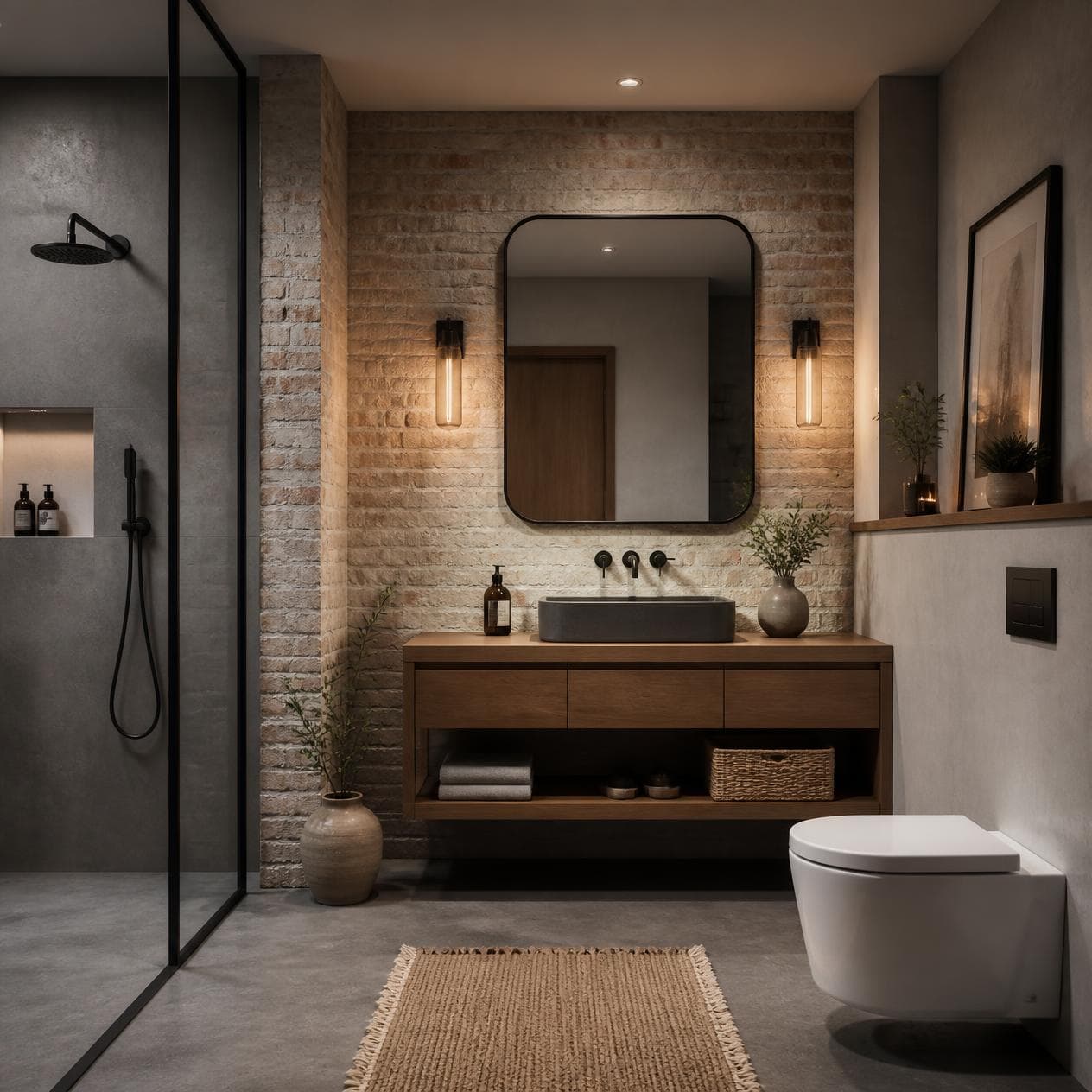 Łazienka w stylu Industrialnym — aranżacja wnętrza w stylu industrialnym